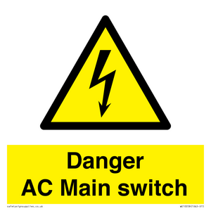 Danger AC Main switch 